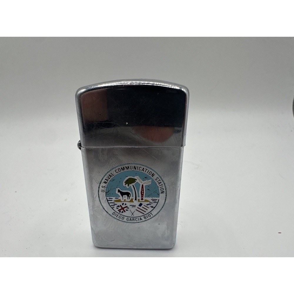 Vintage Rare 1982 US Naval Communication Station Diego Garcia Biot ZIPPO Lighter
